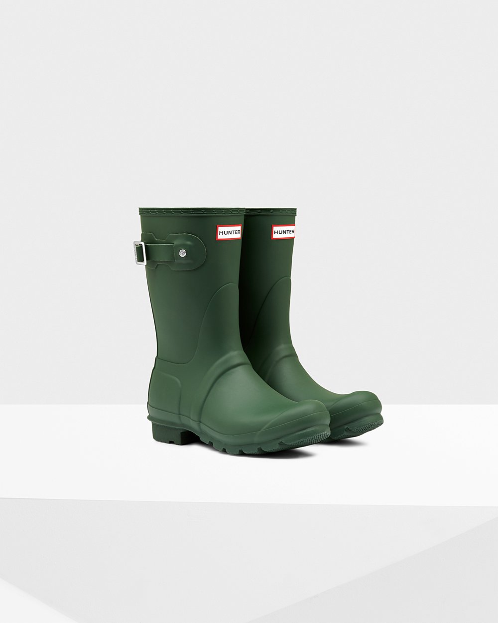 Hunter Original Short Rain Boots - Discount Womens Green - CPHEXV735